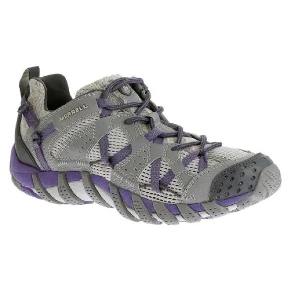 Merrell Outdoor Hiking Sneakers Shoes Waterproof Purple Gray Women’s Sz 8 - Picture 1 of 10